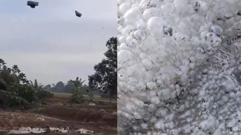 DLH Jawa Barat komentari awan hitam misterius di Patok Beusi, Subang, Jawa Barat, Selasa (28/10/2025). [Instagram magelang raya]